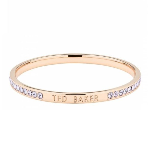 Ted Baker Clem Narrow Lilac Violet Swarovski Crystal Band Bangle - Picture 2 of 3